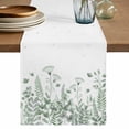 thumbnail image 1 of Table Runner 48 Inches Long for Kitchen Dining, Sage Green Spring Floral Dresser Scarf Farmhouse, Dining Table Decorations for Wedding/Parties, Watercolor Elegant Pastoral Flowers 13 x 48 In, 1 of 8