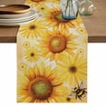 thumbnail image 1 of Table Runner 48 Inches Long for Kitchen Dining, Sunflower Dresser Scarf Farmhouse, Dining Table Decorations for Wedding/Parties, Yellow Floral Elegant Pastoral Flowers Rustic 13 x 48 In, 1 of 8