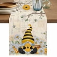 thumbnail image 1 of Table Runner 48 Inches Long for Kitchen Dining, Yellow Gnomes Dresser Scarf Farmhouse, Dining Table Decorations for Wedding/Parties, Spring Floral Bees Daisy Branches Watercolor 13 x 48 In, 1 of 8