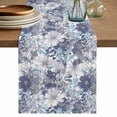 thumbnail image 1 of Table Runner 60 Inches Long for Kitchen Dining, Blue Floral Dresser Scarf Farmhouse, Dining Table Decorations for Wedding/Parties, Spring Botanical Flowers Leaves Vintage 13 x 60 In, 1 of 8