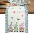 thumbnail image 1 of Table Runner 60 Inches Long for Kitchen Dining, Happy Easter Dresser Scarf Farmhouse, Dining Table Decorations for Wedding/Parties, Spring Gnomes Rabbit Eggs Floral Lattice 13 x 60 In, 1 of 8