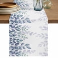 thumbnail image 1 of Table Runner 60 Inches Long for Kitchen Dining, Spring Blue Eucalyptus Dresser Scarf Farmhouse, Dining Table Decorations for Wedding/Parties, Botanical Green Leaf Country 13 x 60 In, 1 of 8