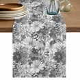 thumbnail image 1 of Table Runner 60 Inches Long for Kitchen Dining, Spring Floral Dresser Scarf Farmhouse, Dining Table Decorations for Wedding/Parties, Retro Country Flowers Leaves Botanical Gray 13 x 60 In, 1 of 8