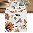 thumbnail image 1 of Table Runner 60 Inches Long for Kitchen Dining, Spring Floral Dresser Scarf Farmhouse, Dining Table Decorations for Wedding/Parties, Summer Botanical Flowers Vintage Birds 13 x 60 In, 1 of 8