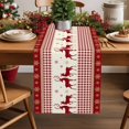 thumbnail image 1 of Table Runner 90 Inch Long - Christmas Elk Xmas Gold SnowflakeDecorative Table Scarf,Red Buffalo PlaidDining Table Runners for Wedding Party Kitchen Dining Tables, 1 of 9
