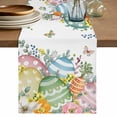 thumbnail image 1 of Table Runner - 70 Inch Long, Easter Eggs Kitchen Dining Table Runner Dresser Scarves, Spring Botanical Eucalyptus Floral Butterfly Farmhouse Decor for Coffee Tables Wedding Party Banquet, 1 of 8