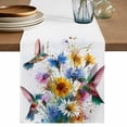 thumbnail image 1 of Table Runner - 70 Inch Long, Hummingbird Kitchen Dining Table Runner Dresser Scarves, Spring Farmhouse Oil Painting Sunflowers Farmhouse Decor for Coffee Tables Wedding Party Banquet, 1 of 8