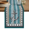 thumbnail image 1 of Table Runner 70 Inches Long for Kitchen Dining, Blue Beige Anchor Dresser Scarf Farmhouse, Dining Table Decorations for Wedding/Parties, Nautical Summer Beach Coastal Ocean 13 x 70 In, 1 of 8