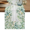 thumbnail image 1 of Table Runner 70 Inches Long for Kitchen Dining, Green Dresser Scarf Farmhouse, Dining Table Decorations for Wedding/Parties, Eucalyptus Leaves 13 x 70 In, 1 of 8