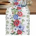 thumbnail image 1 of Table Runner 70 Inches Long for Kitchen Dining, Independence Day Dresser Scarf Farmhouse, Dining Table Decorations for Wedding/Parties, 4th of July Patriotic Flowers Leaves 13 x 70 In, 1 of 8