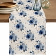 thumbnail image 1 of Table Runner 70 Inches Long for Kitchen Dining, Navy Blue Spring Floral Dresser Scarf Farmhouse, Dining Table Decorations for Wedding/Parties, Farmhouse Flowers Modern Art 13 x 70 In, 1 of 8
