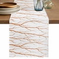 thumbnail image 1 of Table Runner 70 Inches Long for Kitchen Dining, Orange Branches Dresser Scarf Farmhouse, Dining Table Decorations for Wedding/Parties, Modern Abstract Art Forest Silhouettes 13 x 70 In, 1 of 8