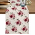 thumbnail image 1 of Table Runner 70 Inches Long for Kitchen Dining, Pink Spring Floral Dresser Scarf Farmhouse, Dining Table Decorations for Wedding/Parties, Farmhouse Flowers Modern Art 13 x 70 In, 1 of 8