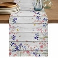 thumbnail image 1 of Table Runner 70 Inches Long for Kitchen Dining, Spring Floral Dresser Scarf Farmhouse, Dining Table Decorations for Wedding/Parties, Summer Botanical Flowers Vintage 13 x 70 In, 1 of 8