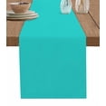 thumbnail image 1 of Table Runner 70 Inches Long for Kitchen Dining, Turquoise Dresser Scarf Farmhouse, Dining Table Decorations for Wedding/Parties, Modern Pure Turquoise 13 x 70 In, 1 of 9