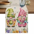 thumbnail image 1 of Table Runner 70 Inches Long for Kitchen Dining, Watercolor Floral Gnomes Dresser Scarf Farmhouse, Dining Table Decorations for Wedding/Parties, Spring Garden Butterflies Beige 13 x 70 In, 1 of 8