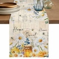 thumbnail image 1 of Table Runner 70 Inches Long for Kitchen Dining, White Daisy Dresser Scarf Farmhouse, Dining Table Decorations for Wedding/Parties, Spring Floral Elegant Pastoral Botanical Bees 13 x 70 In, 1 of 8
