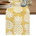 thumbnail image 1 of Table Runner 70 Inches Long, Yellow Pineapple Decorative Table Runner for Party Wedding Home Decor, Tropical Summer Botanical Fruits Dresser Scarves for Bedroom Kitchen Tables Decor 13x70 Inch, 1 of 9