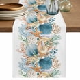 thumbnail image 1 of Table Runner - 72 Inch Long, Beach Coastal Kitchen Dining Table Runner Dresser Scarves, Nautical Shell Starfish Coral Summer Farmhouse Decor for Coffee Tables Wedding Party Banquet, 1 of 8