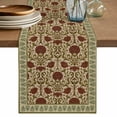 thumbnail image 1 of Table Runner - 72 Inch Long, Boho Floral Kitchen Dining Table Runner Dresser Scarves, Modern Geometric Ethnic Abstract Flowers Red Green Farmhouse Decor for Coffee Tables Wedding Party Banquet, 1 of 8