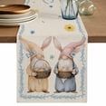 thumbnail image 1 of Table Runner - 72 Inch Long, Happy Easter Kitchen Dining Table Runner Dresser Scarves, Spring Floral Gnomes Eggs Basket Leaf Beige Farmhouse Decor for Coffee Tables Wedding Party Banquet, 1 of 8