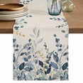 thumbnail image 1 of Table Runner - 72 Inch Long, Navy Blue Eucalyptus Kitchen Dining Table Runner Dresser Scarves, Farmhouse Weeping Leaves Linen Farmhouse Decor for Coffee Tables Wedding Party Banquet, 1 of 8