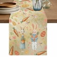 thumbnail image 1 of Table Runner - 72 Inch Long, Spring Easter Kitchen Dining Table Runner Dresser Scarves, Bunny Carrots Eggs Floral Botanical Yellow Farmhouse Decor for Coffee Tables Wedding Party Banquet, 1 of 8