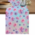 thumbnail image 1 of Table Runner - 72 Inch Long, Spring Floral Kitchen Dining Table Runner Dresser Scarves, Purple Pink Blue Flower Summer Botanical Farmhouse Decor for Coffee Tables Wedding Party Banquet, 1 of 8
