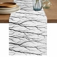 thumbnail image 1 of Table Runner 72 Inches Long for Kitchen Dining, Black Branches Dresser Scarf Farmhouse, Dining Table Decorations for Wedding/Parties, Modern Abstract Art Forest Silhouettes 18 x 72 In, 1 of 8