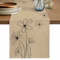 thumbnail image 1 of Table Runner 72 Inches Long for Kitchen Dining, Black Khaki Dresser Scarf Farmhouse, Dining Table Decorations for Wedding/Parties, Spring Flora 16 x 72 In, 1 of 8