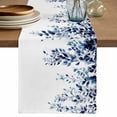 thumbnail image 1 of Table Runner 72 Inches Long for Kitchen Dining, Blue Eucalyptus Dresser Scarf Farmhouse, Dining Table Decorations for Wedding/Parties, Weeping Botanical Leaf Watercolor 16 x 72 In, 1 of 8