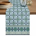 thumbnail image 1 of Table Runner 72 Inches Long for Kitchen Dining, Blue Flowers Dresser Scarf Farmhouse, Dining Table Decorations for Wedding/Parties, Farmhouse Country Abstract Floral Patterned 18 x 72 In, 1 of 8