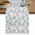 thumbnail image 1 of Table Runner 72 Inches Long for Kitchen Dining, Blue Leaves Dresser Scarf Farmhouse, Dining Table Decorations for Wedding/Parties, Modern Minimalist Leaf Botanical Vintage 14 x 72 In, 1 of 8