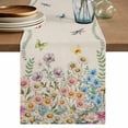 thumbnail image 1 of Table Runner 72 Inches Long for Kitchen Dining, Colorful Floral Dresser Scarf Farmhouse, Dining Table Decorations for Wedding/Parties, Farmhouse Country Dragonfly Butterfly Flower 13 x 72 In, 1 of 8
