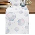 thumbnail image 1 of Table Runner 72 Inches Long for Kitchen Dining, Colorful Shell Coastal Dresser Scarf Farmhouse, Dining Table Decorations for Wedding/Parties, Nautical Summer Beach Ocean Sea 13 x 72 In, 1 of 8