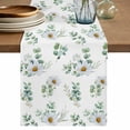 thumbnail image 1 of Table Runner 72 Inches Long for Kitchen Dining, Daisy Dresser Scarf Farmhouse, Dining Table Decorations for Wedding/Parties, Spring Eucalyptus Leaves Flowers Botanical Country 16 x 72 In, 1 of 8