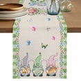 thumbnail image 1 of Table Runner 72 Inches Long for Kitchen Dining, Easter Dresser Scarf Farmhouse, Dining Table Decorations for Wedding/Parties, Retro Farmhouse Gnomes Flowers Rabbit Eggs Plaid 18 x 72 In, 1 of 8