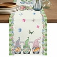 thumbnail image 1 of Table Runner 72 Inches Long for Kitchen Dining, Easter Dresser Scarf Farmhouse, Dining Table Decorations for Wedding/Parties, Spring Gnomes Floral Bunny Eggs Green Lattice 16 x 72 In, 1 of 8