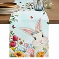 thumbnail image 1 of Table Runner 72 Inches Long for Kitchen Dining, Easter Dresser Scarf Farmhouse, Dining Table Decorations for Wedding/Parties, Spring Watercolor Bunny Eggs Tulip Flower Plant 14 x 72 In, 1 of 8