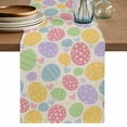 thumbnail image 1 of Table Runner 72 Inches Long for Kitchen Dining, Easter Eggs Dresser Scarf Farmhouse, Dining Table Decorations for Wedding/Parties, Spring Colorful Pastoral Love Beige 16 x 72 In, 1 of 8