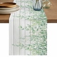 thumbnail image 1 of Table Runner 72 Inches Long for Kitchen Dining, Eucalyptus Leaves Dresser Scarf Farmhouse, Dining Table Decorations for Wedding/Parties, Sage Green Summer Botanical Weeping Wooden 14 x 72 In, 1 of 8