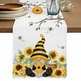 thumbnail image 1 of Table Runner 72 Inches Long for Kitchen Dining, Gnomes Sunflower Dresser Scarf Farmhouse, Dining Table Decorations for Wedding/Parties, Bees Branches Floral Farmhouse 16 x 72 In, 1 of 8