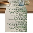thumbnail image 1 of Table Runner 72 Inches Long for Kitchen Dining, Green Eucalyptus Leaves Dresser Scarf Farmhouse, Dining Table Decorations for Wedding/Parties, Summer Botanical Weeping Rustic 16 x 72 In, 1 of 8