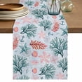 thumbnail image 1 of Table Runner 72 Inches Long for Kitchen Dining, Green Red Coral Dresser Scarf Farmhouse, Dining Table Decorations for Wedding/Parties, Coastal Nautical Summer Beach 16 x 72 In, 1 of 8