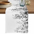 thumbnail image 1 of Table Runner 72 Inches Long for Kitchen Dining, Grey Eucalyptus Dresser Scarf Farmhouse, Dining Table Decorations for Wedding/Parties, Weeping Botanical Leaf Watercolor 18 x 72 In, 1 of 8