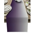 thumbnail image 1 of Table Runner 72 Inches Long for Kitchen Dining, Grey Purple, Dresser Scarf Farmhouse, Dining Table Decorations for Wedding/Parties, Gradient Ombre Modern Abstract Color Art 18 x 72 In, 1 of 9