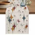 thumbnail image 1 of Table Runner 72 Inches Long for Kitchen Dining, Grey Yellow Diamond Dresser Scarf Farmhouse, Dining Table Decorations for Wedding/Parties, Modern Geometric Middle Century Beige 18 x 72 In, 1 of 8