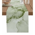 thumbnail image 1 of Table Runner 72 Inches Long for Kitchen Dining, Marble Sage Green Dresser Scarf Farmhouse, Dining Table Decorations for Wedding/Parties, Modern Abstract Ink Painting Luxury 14 x 72 In, 1 of 9