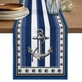 thumbnail image 1 of Table Runner 72 Inches Long for Kitchen Dining, Navy Blue Anchor Dresser Scarf Farmhouse, Dining Table Decorations for Wedding/Parties, Nautical Summer Beach Coastal Ocean 14 x 72 In, 1 of 8