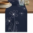 thumbnail image 1 of Table Runner 72 Inches Long for Kitchen Dining, Navy Blue Dresser Scarf Farmhouse, Dining Table Decorations for Wedding/Parties, Spring Flora 16 x 72 In, 1 of 8